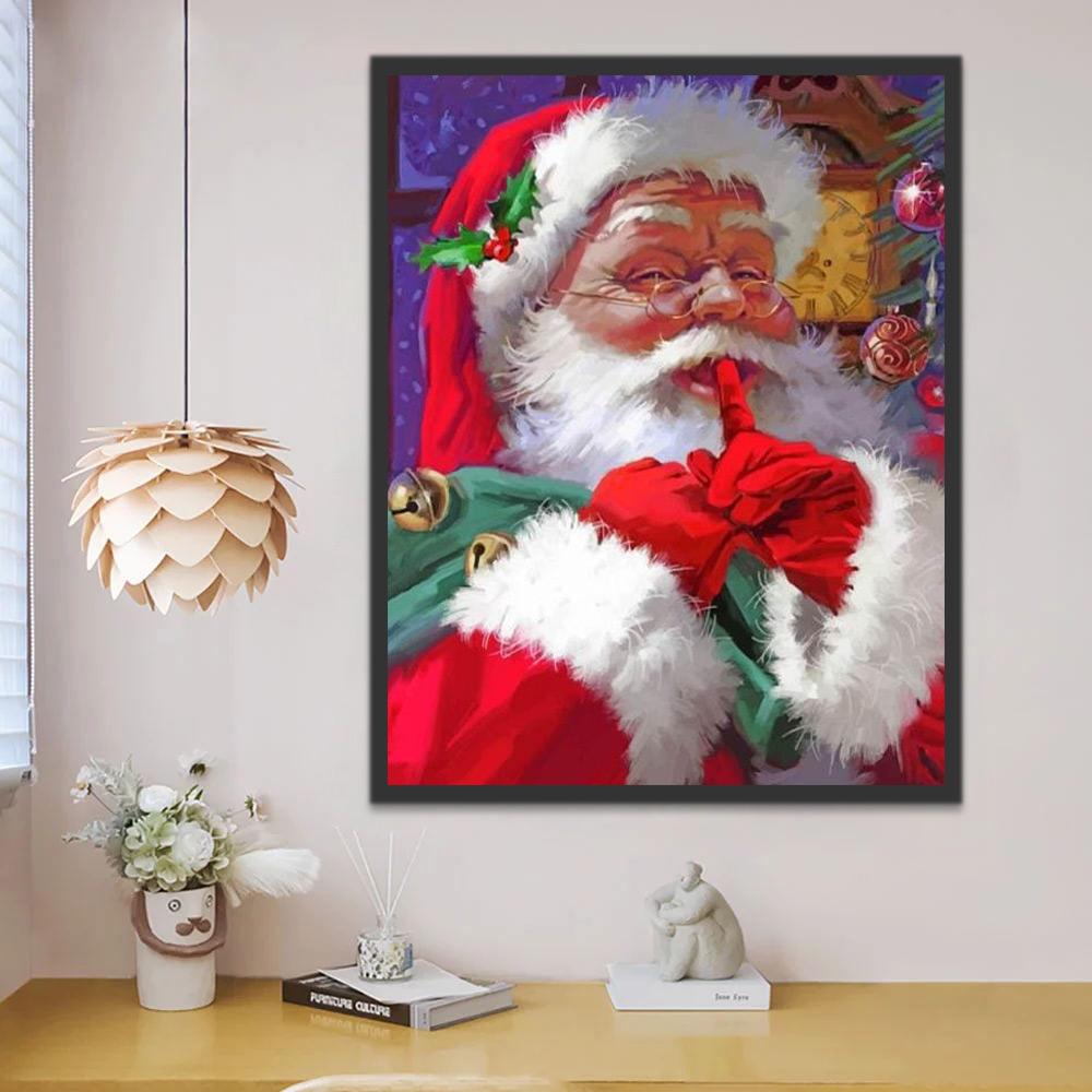 Père Noël Adorable Peinture par Numéros