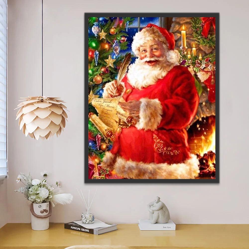Père Noël et Foyer Peinture par Numéros