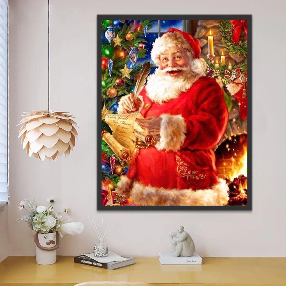 Père Noël et Foyer Peinture par Numéros