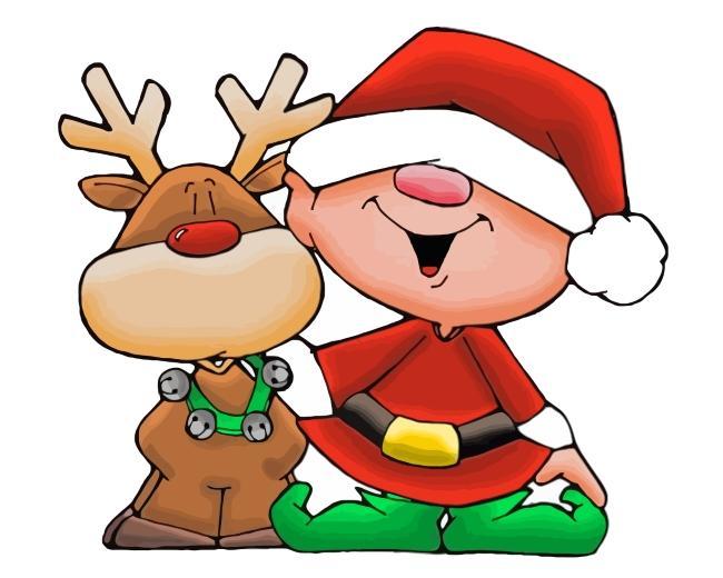 Père Noël et Renne Cartoon Enfants Peinture par Numéros