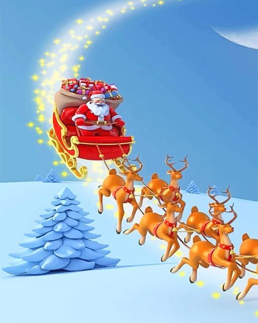 Père Noël Peinture par Numéros