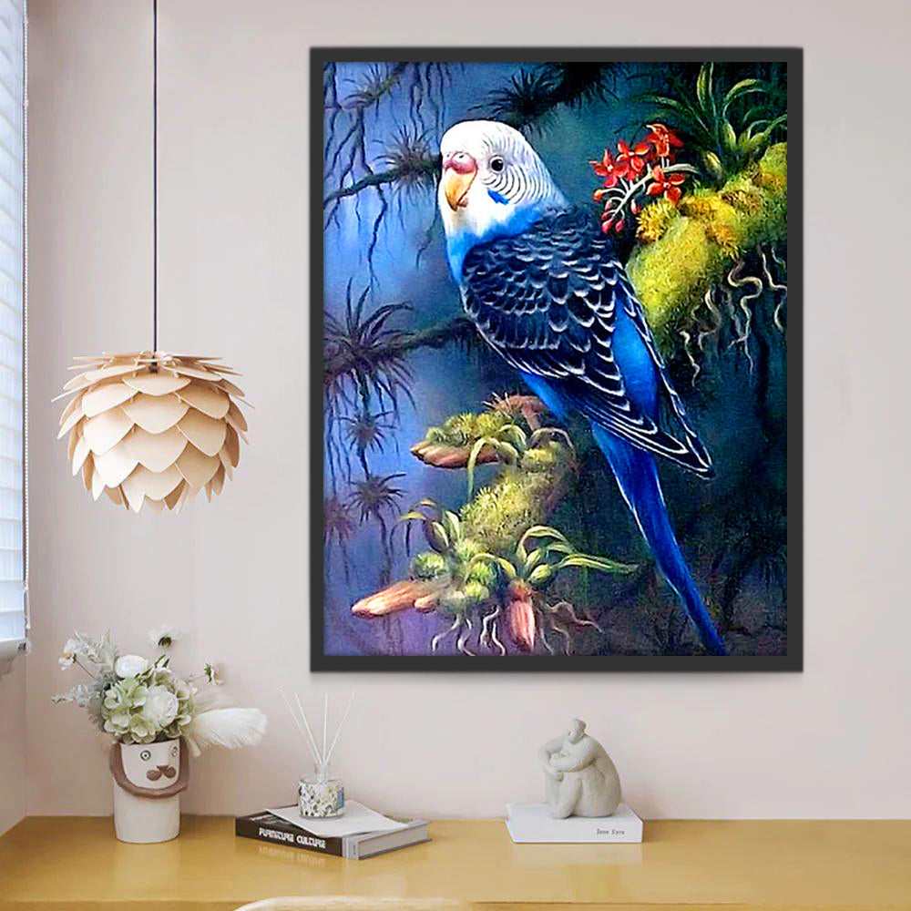 Perroquet Bleu Peinture par Numéros