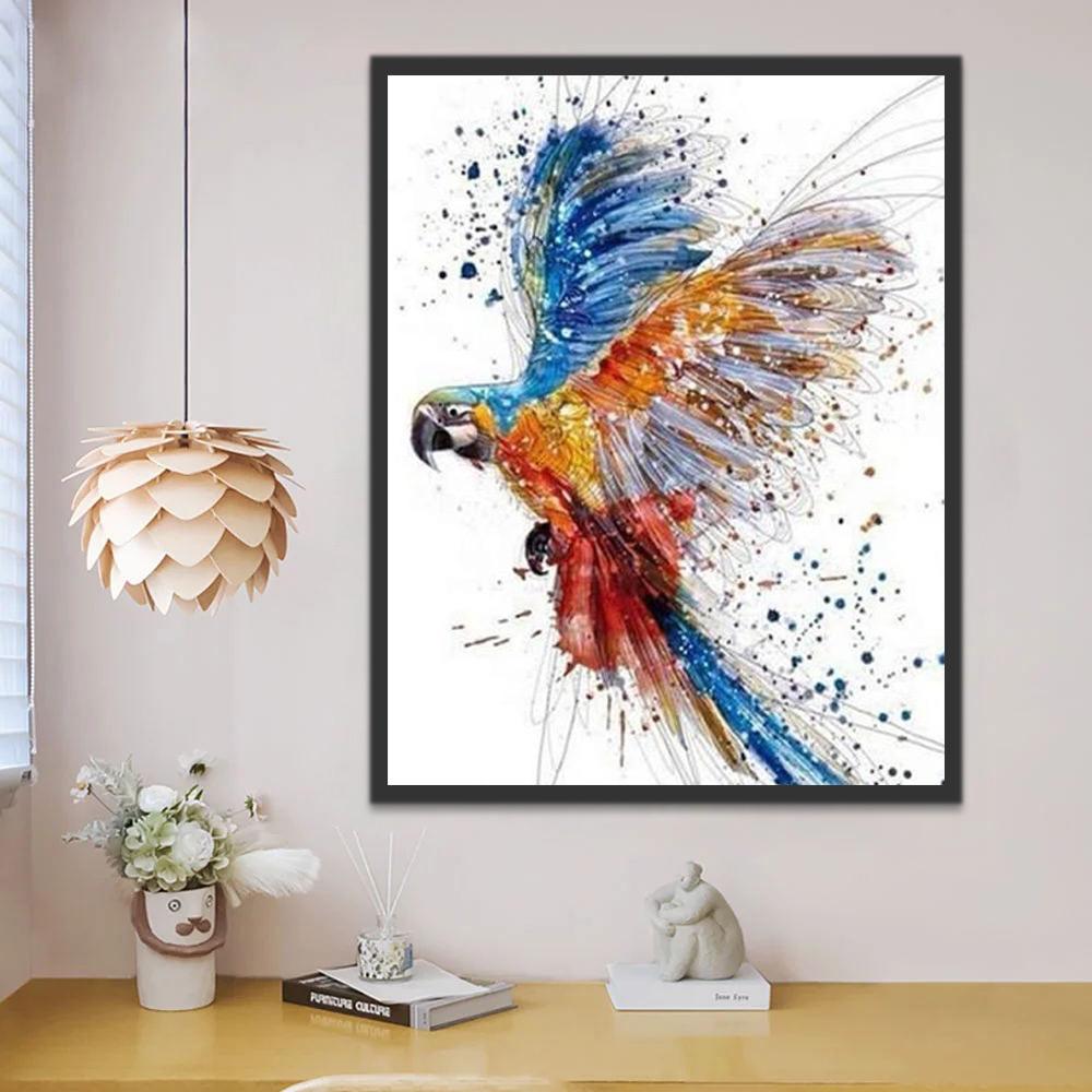 Perroquet volant Peinture par Numéros