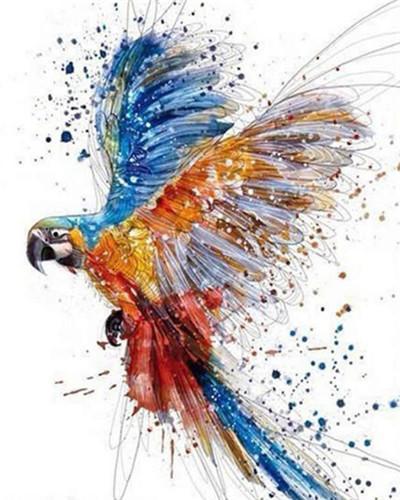 Perroquet volant Peinture par Numéros