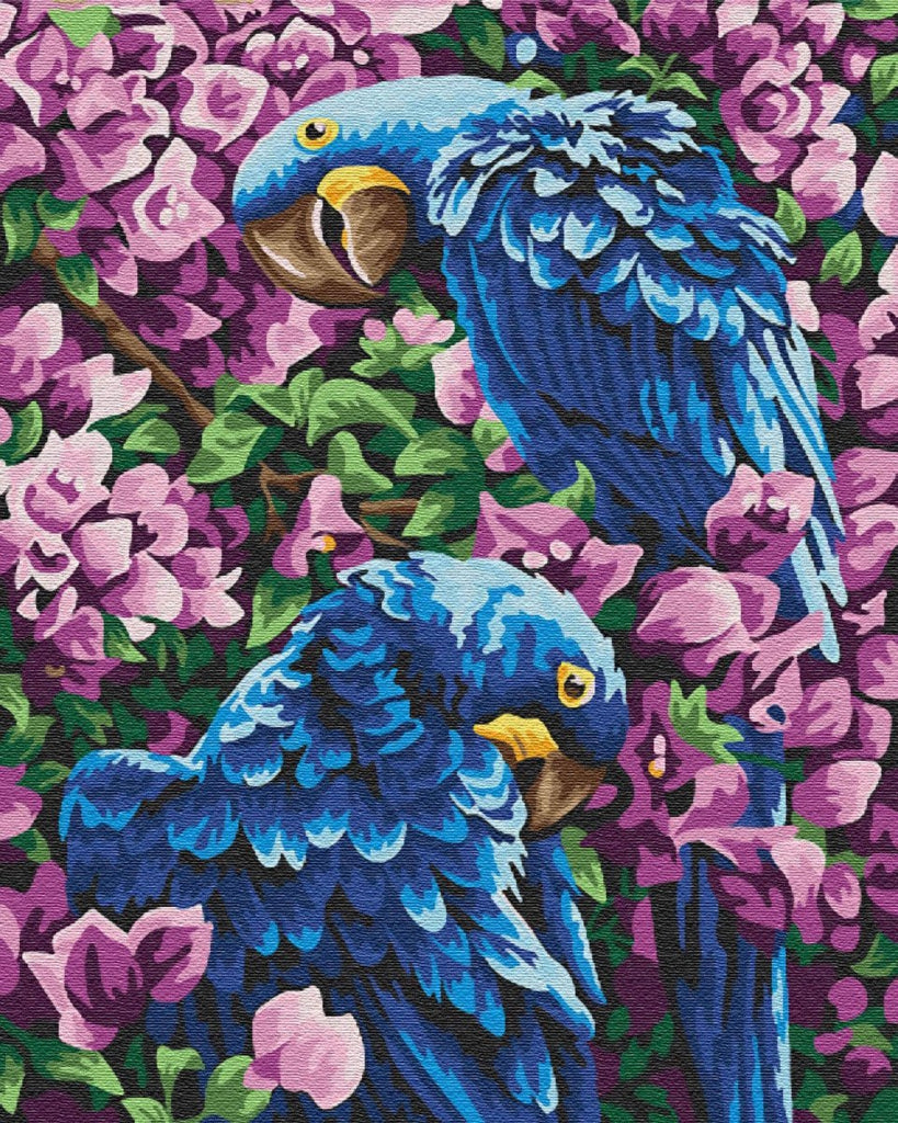 Perroquets Bleus Peinture par Numéros