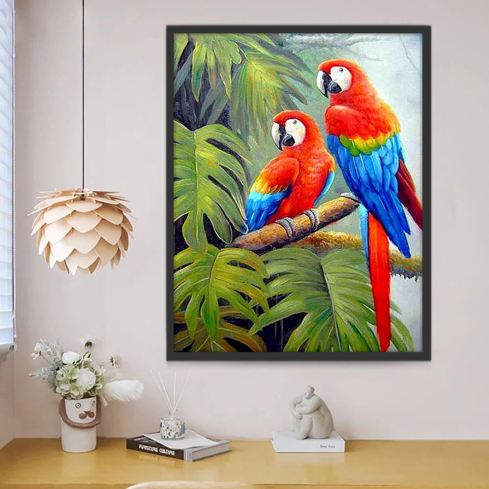 Perroquets Colorés Peinture par Numéros