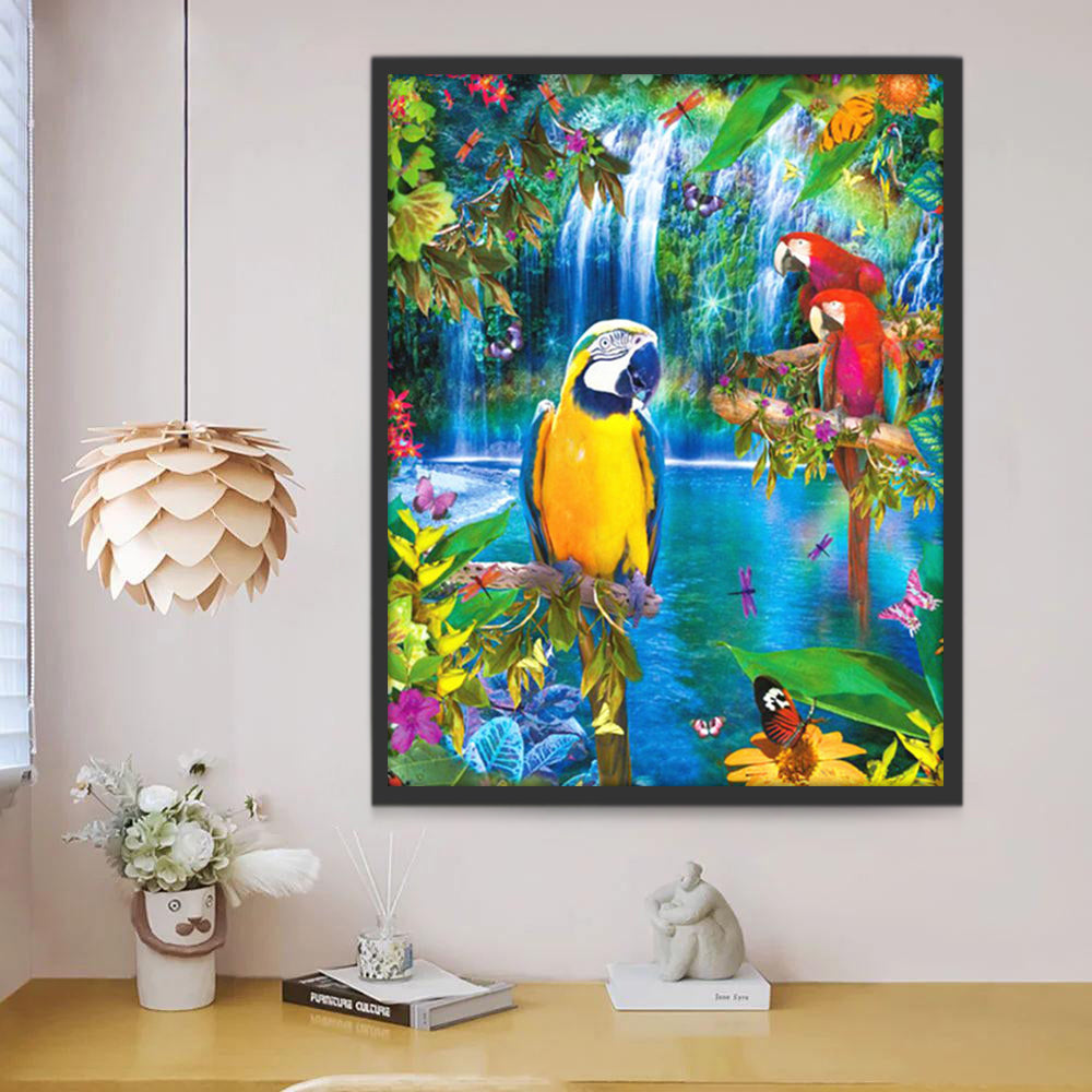 Perroquets Multicolores Peinture par Numéros