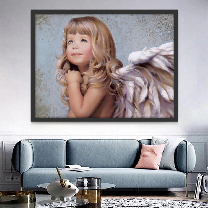Petit Ange Mignon Peinture par Numéros
