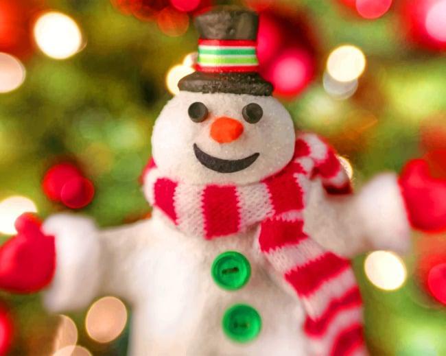 Petit Bonhomme de Neige Peinture par Numéros