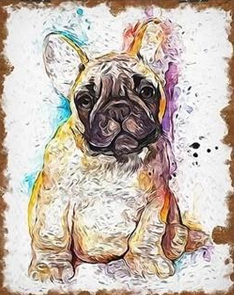 Petit Bouledogue Peinture par Numéros