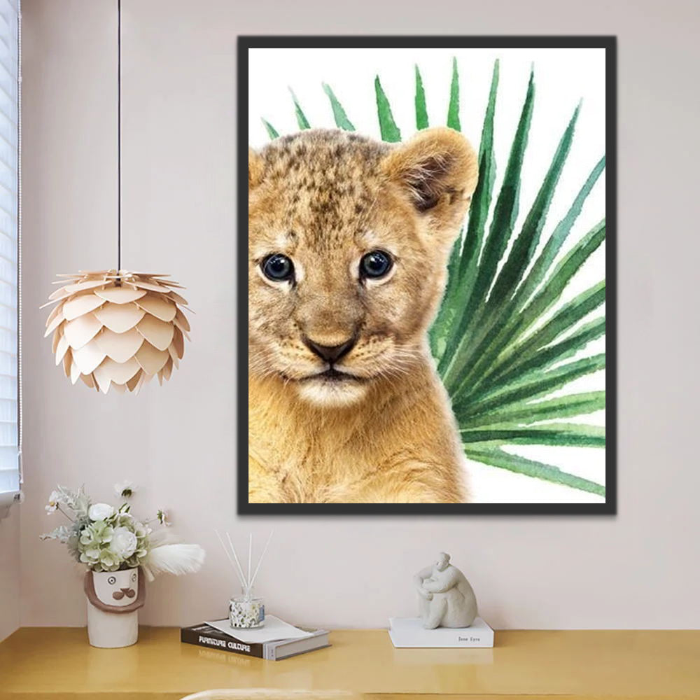 Petit Lion Peinture par Numéros