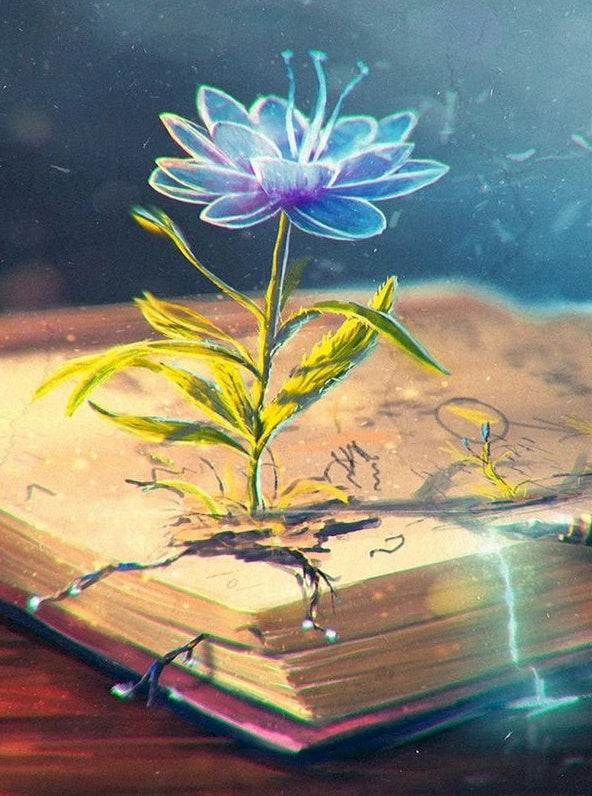 Petit Lotus Bleu Fleur Peinture par Numéros