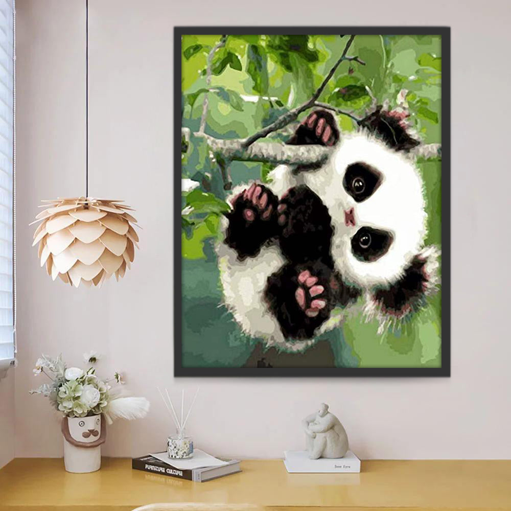 Petit Panda Espiègle Peinture par Numéros
