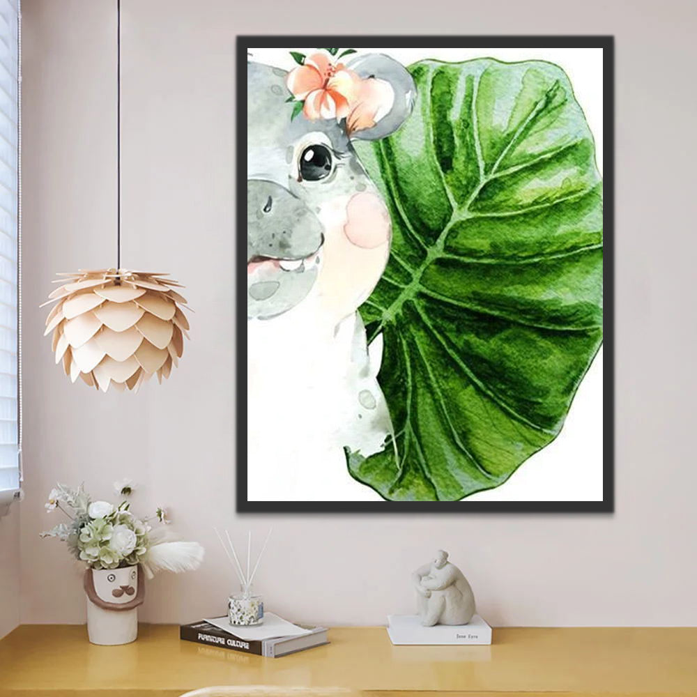 Petit Rhinocéros Peinture par Numéros