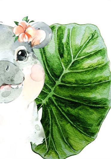 Petit Rhinocéros Peinture par Numéros