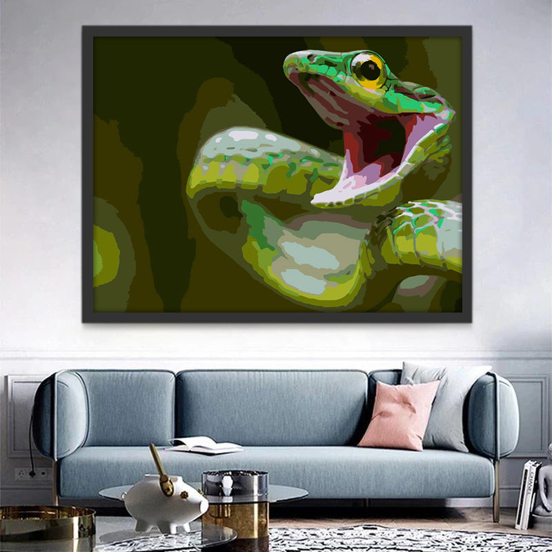 Petit Serpent Vert Peinture par Numéros