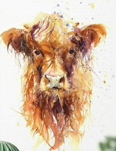 Petit Yak Marron Peinture par Numéros