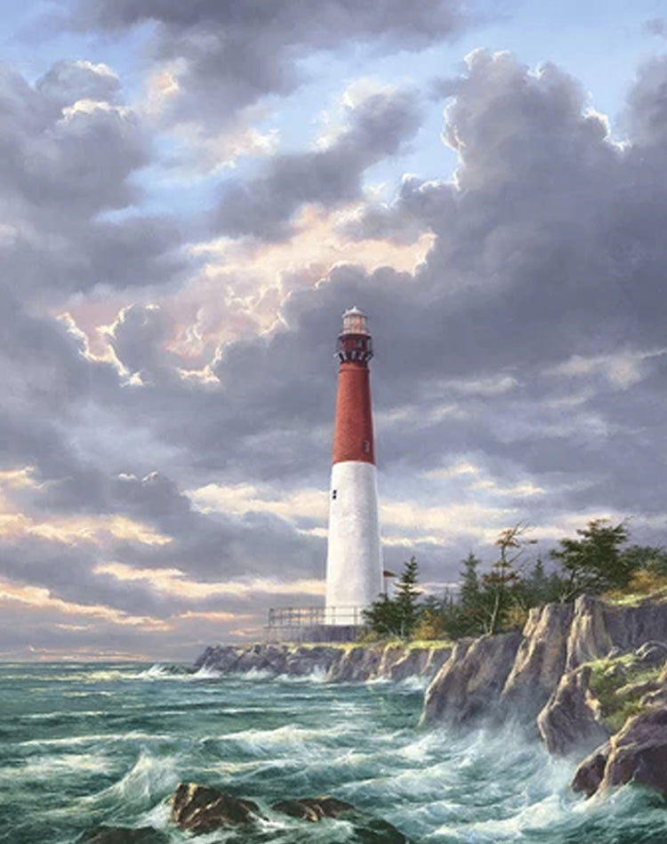 Phare Blanche et Rouge Peinture par Numéros