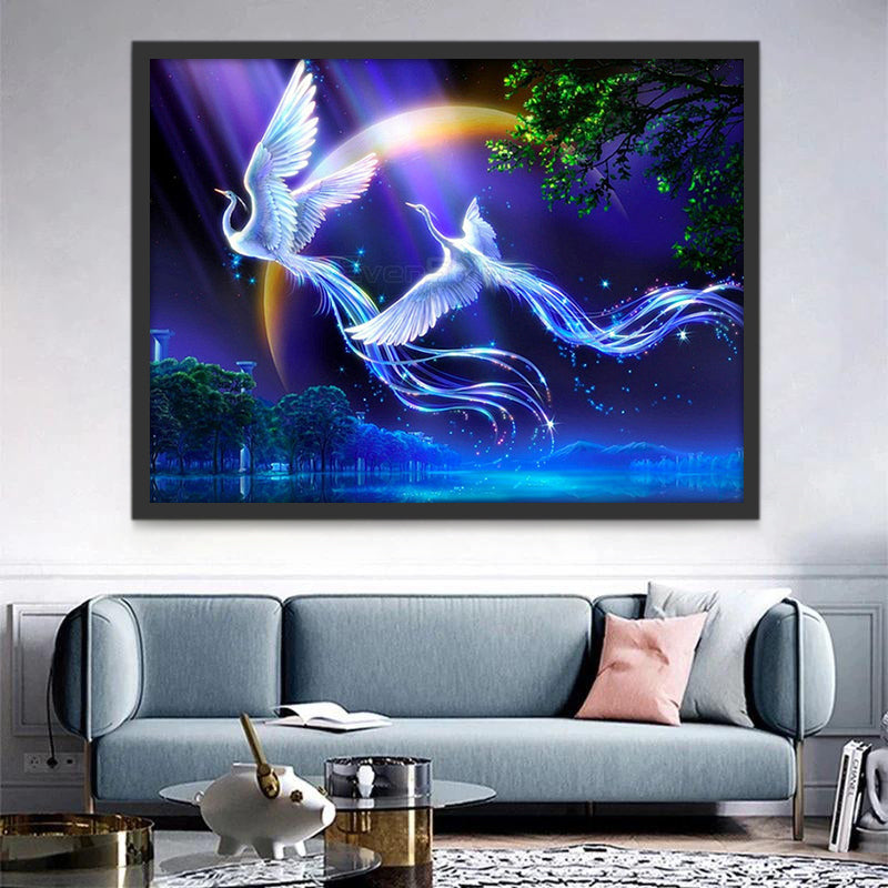Phénix Bleus Peinture par Numéros