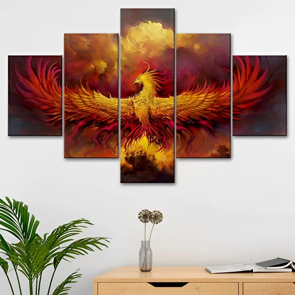 Phénix Enorme Volant 5 Partie Peinture par Numéros