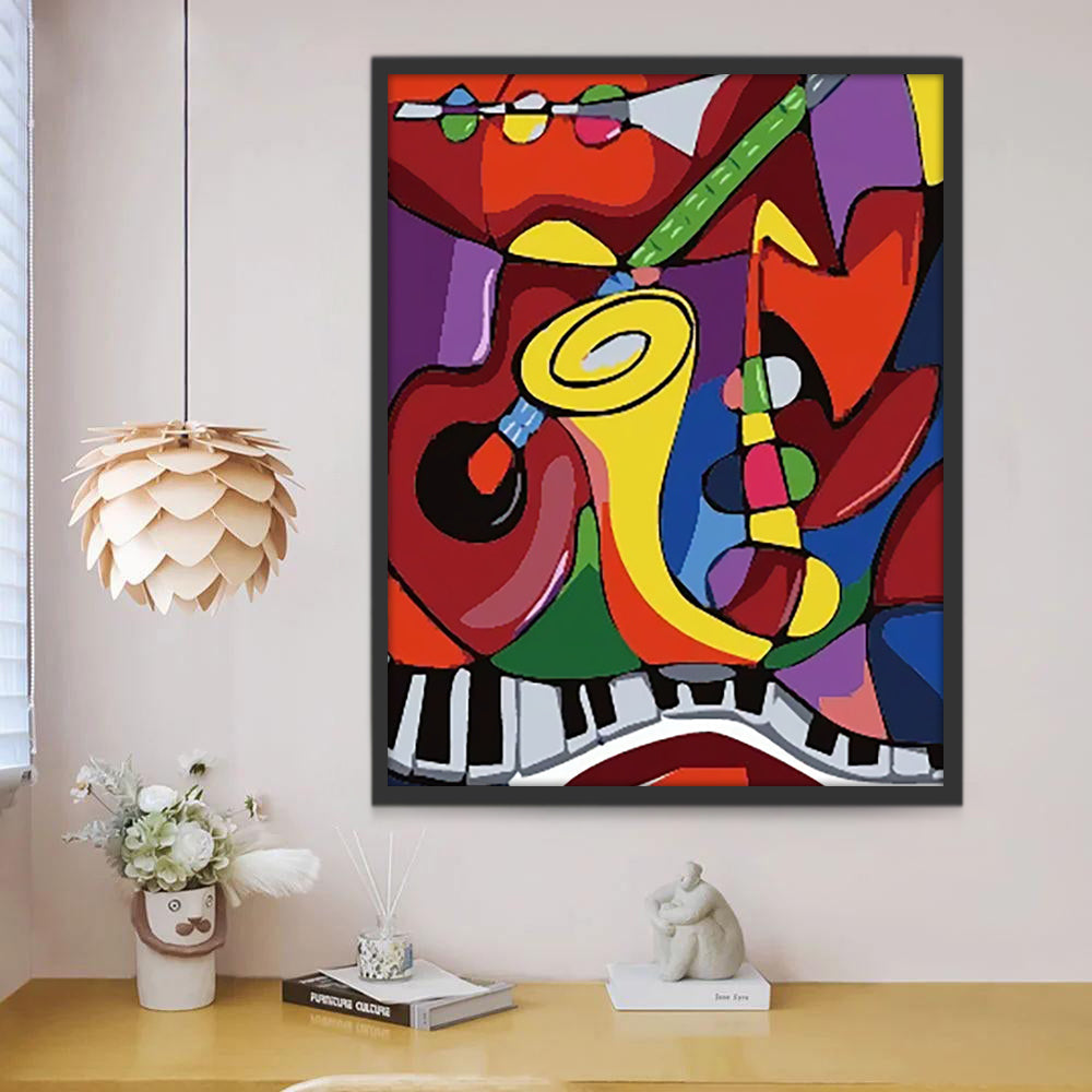 Picasso Musique Art Abstrait Peinture par Numéros