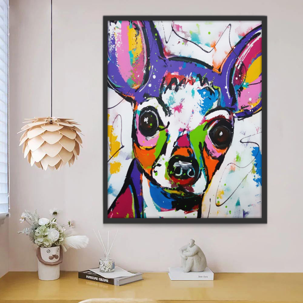 Pinscher Nain Coloré Peinture par Numéros