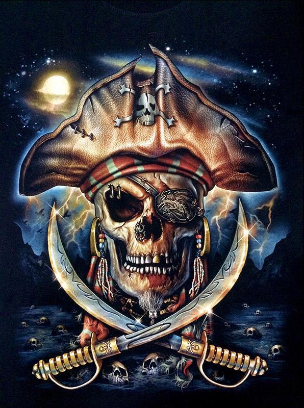 Pirate crâne Peinture par Numéros