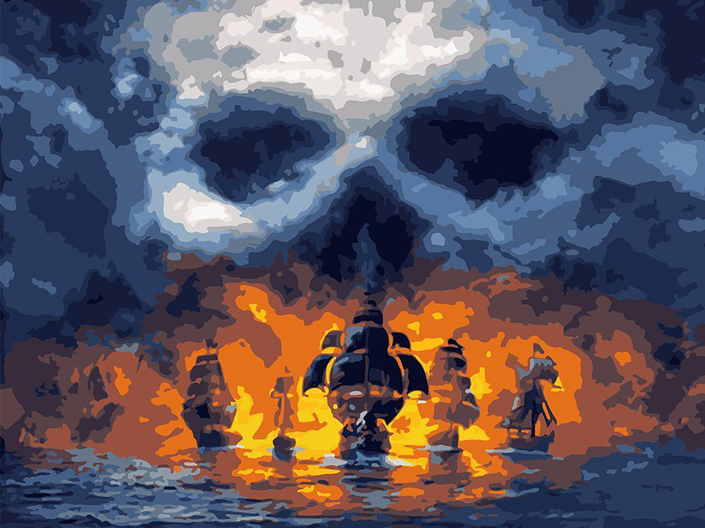 Pirates et Squelettes Peinture par Numéros