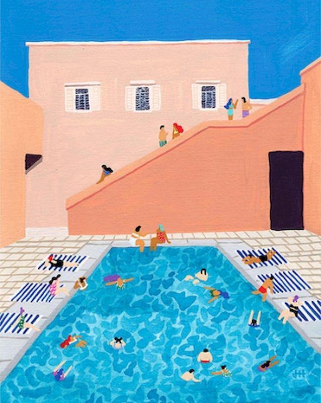 Piscine Publique Peinture par Numéros