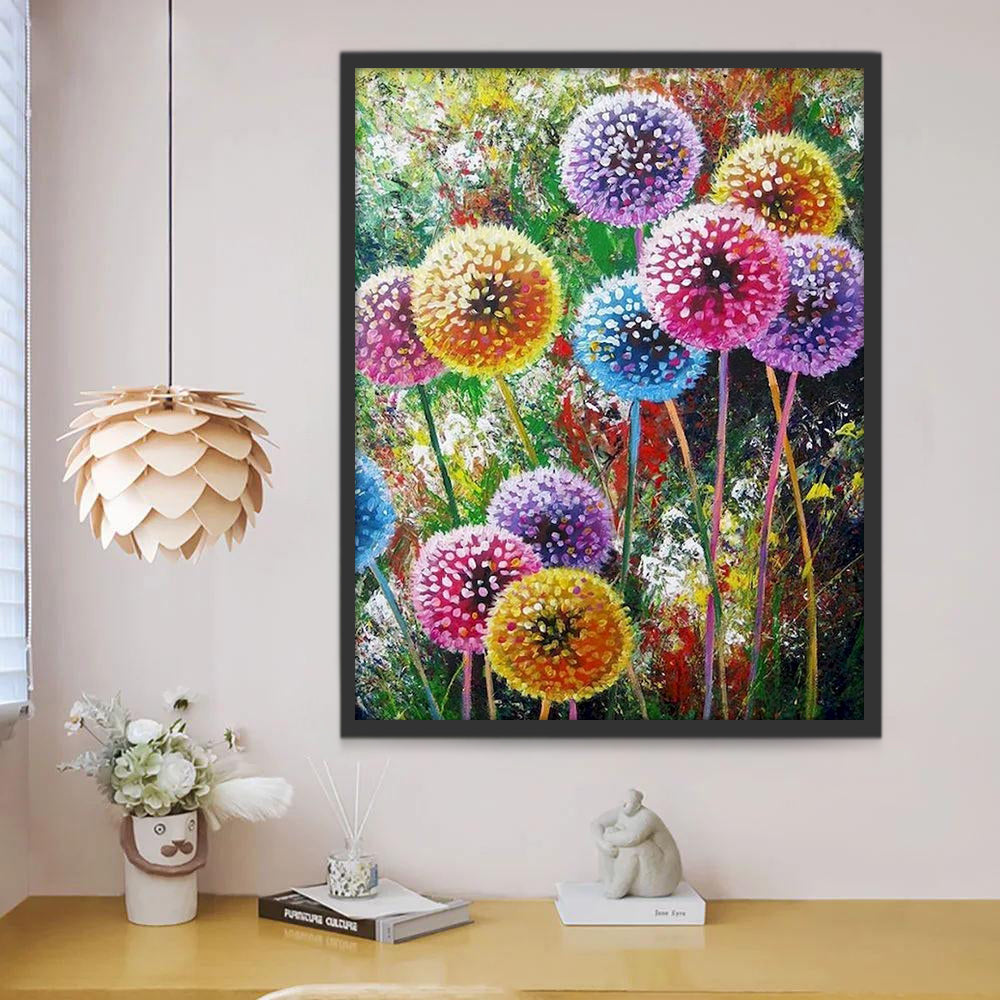 Pissenlits Colorés Peinture par Numéros