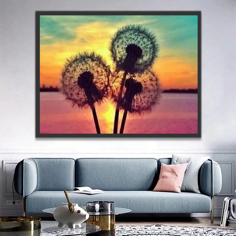 Pissenlits et le Soleil Peinture par Numéros