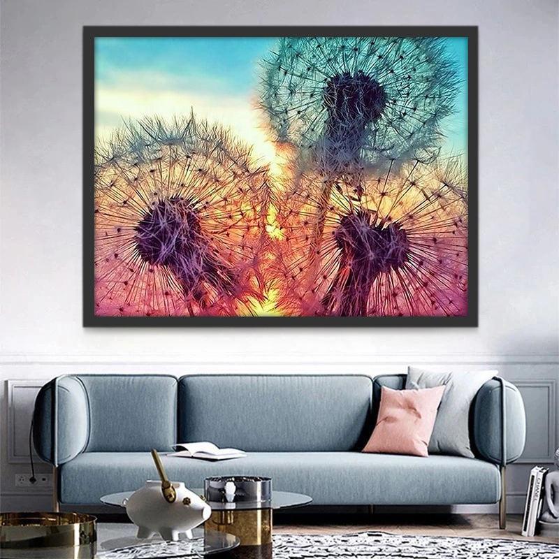 Pissenlits et le Soleil Peinture par Numéros