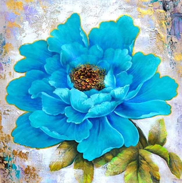 Pivoine Bleue Peinture par Numéros