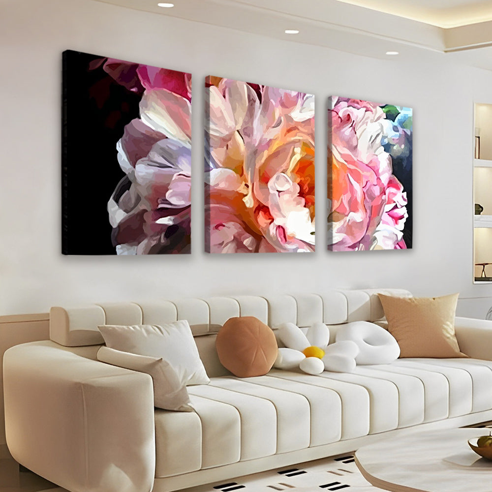 Pivoine Colorée 3 Partie Peinture par Numéros