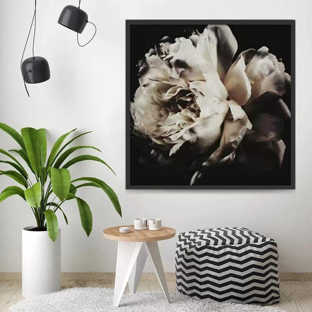 Pivoine Fleur Brûlée Peinture par Numéros