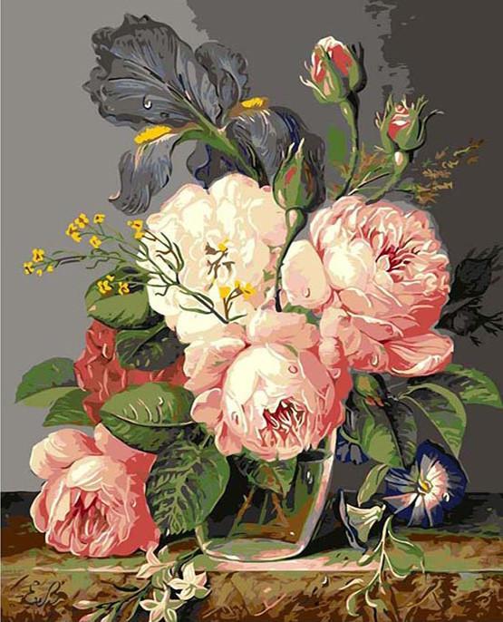 Pivoine près de Faner Peinture par Numéros