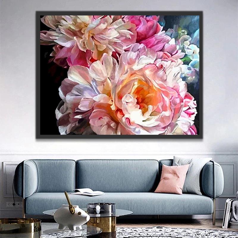 Pivoine Riche Peinture par Numéros