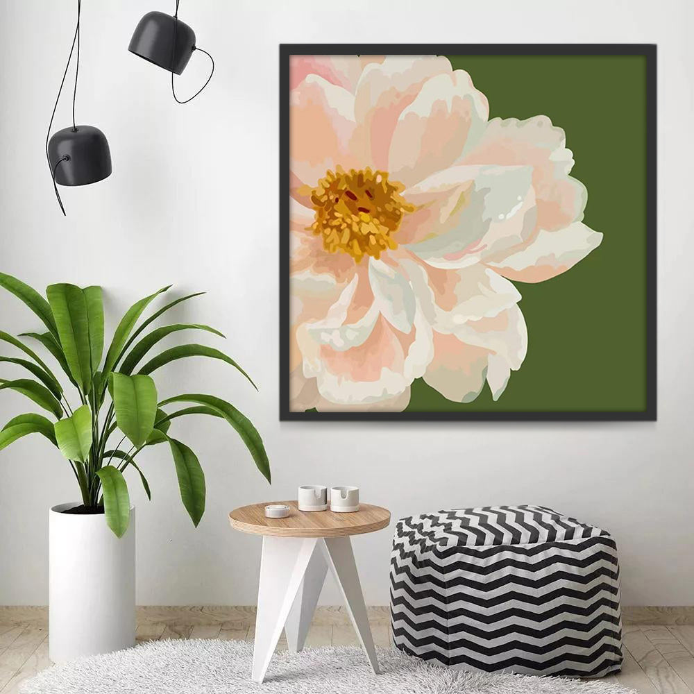 Pivoine Rose Claire Peinture par Numéros