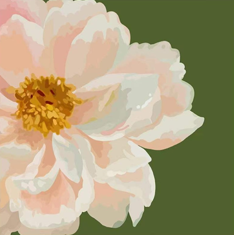 Pivoine Rose Claire Peinture par Numéros