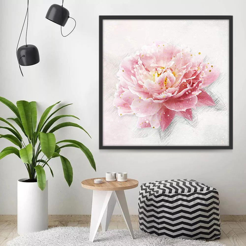 Pivoine Rose Peinture par Numéros