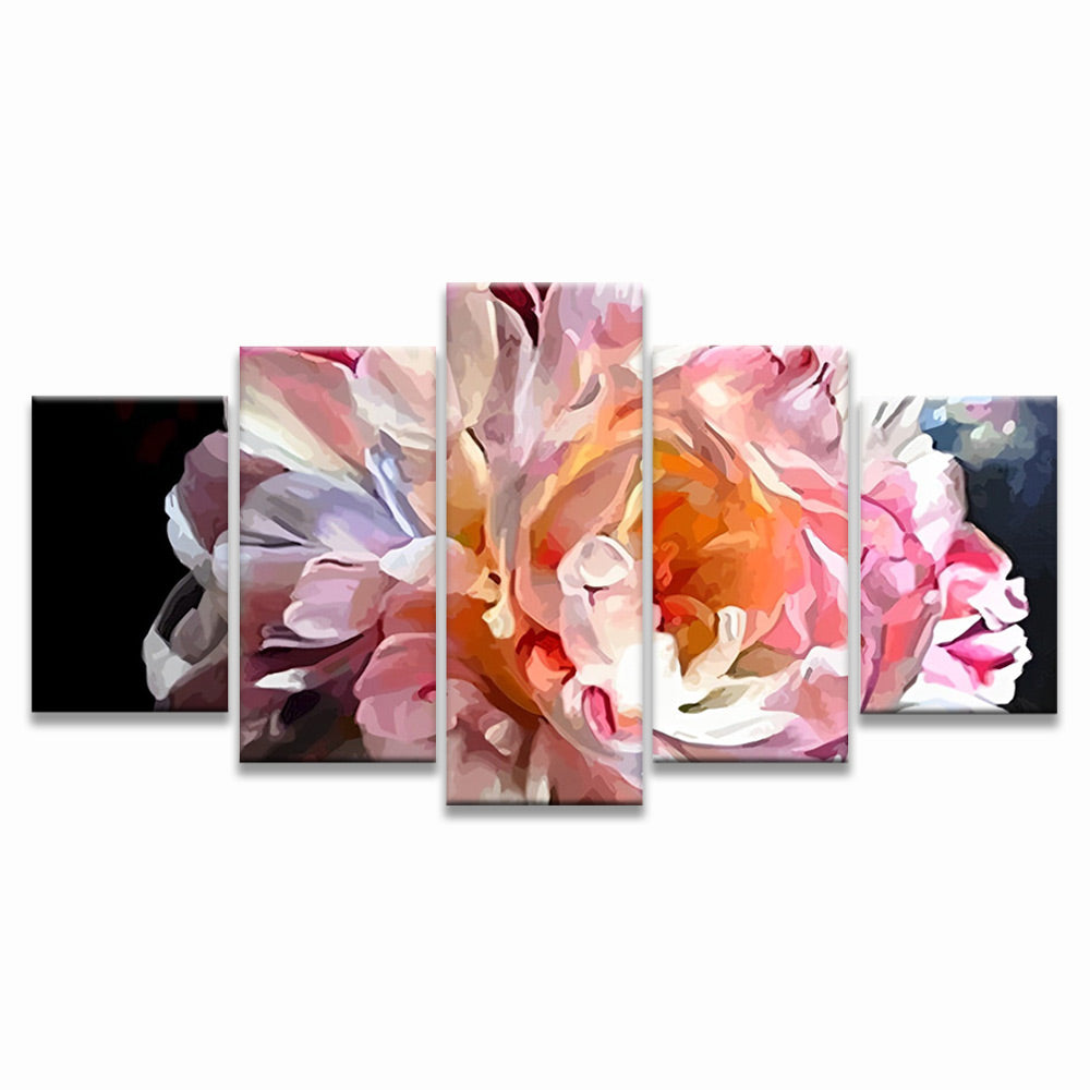 Pivoines Colorées 5 Partie Peinture par Numéros