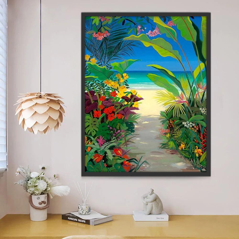 Plage Tropicale Peinture par Numéros NNATL164