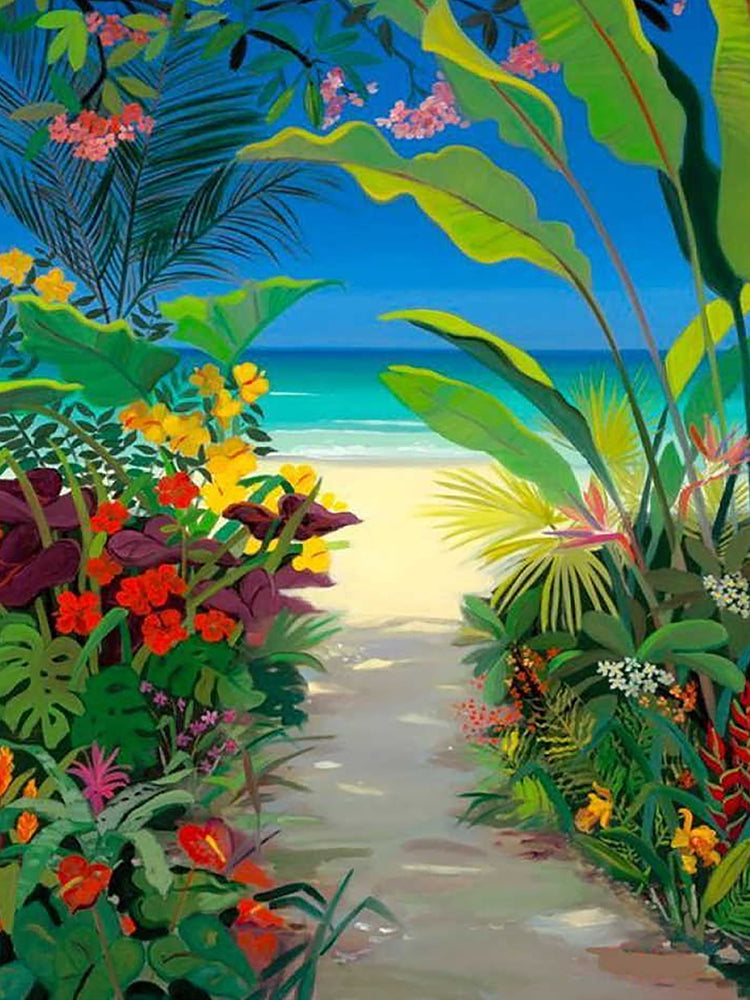 Plage Tropicale Peinture par Numéros PBNNATL164