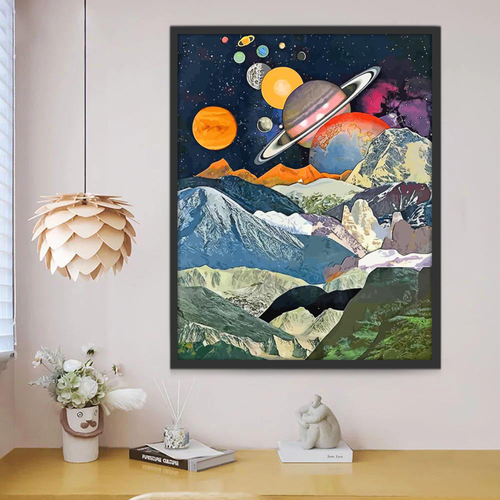 Planètes et Montagnes Peinture par Numéros