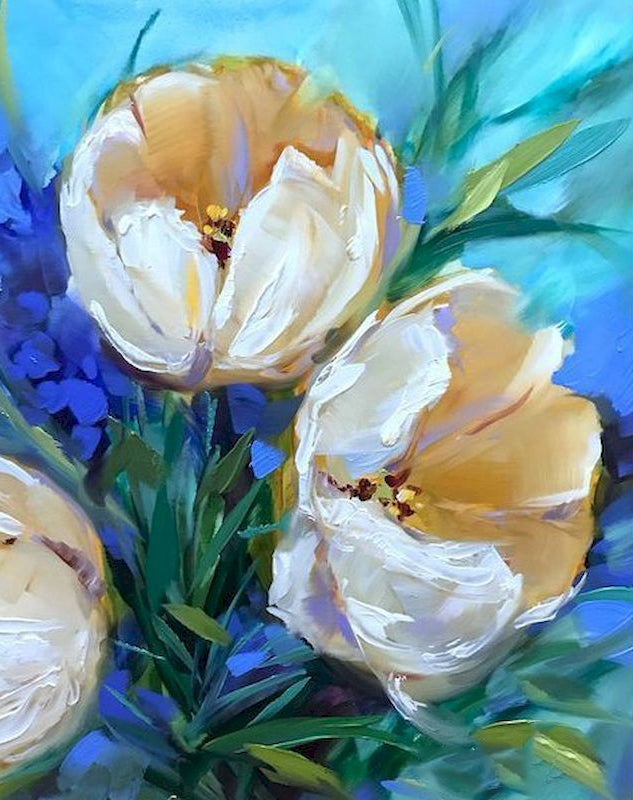 Plante Fleur Blanche Peinture par Numéros