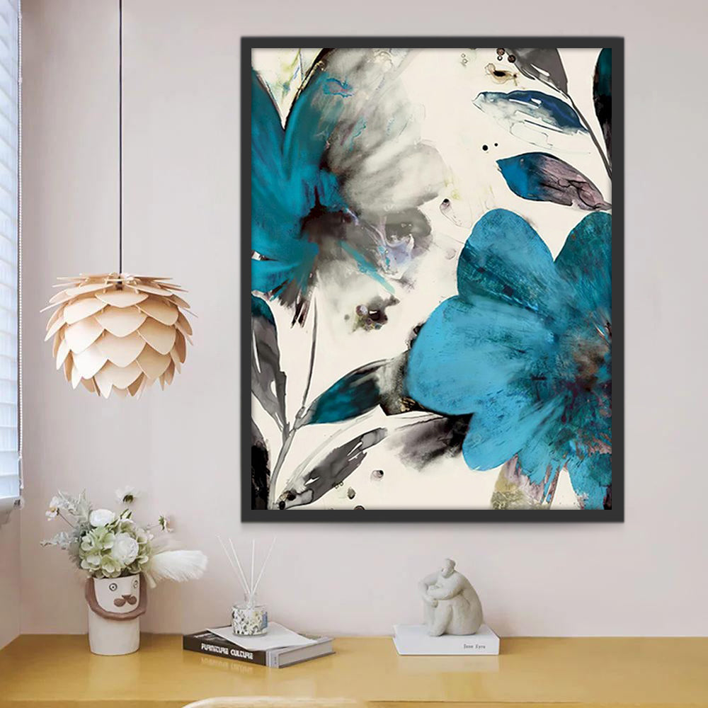Plante Fleur Bleue Peinture par Numéros