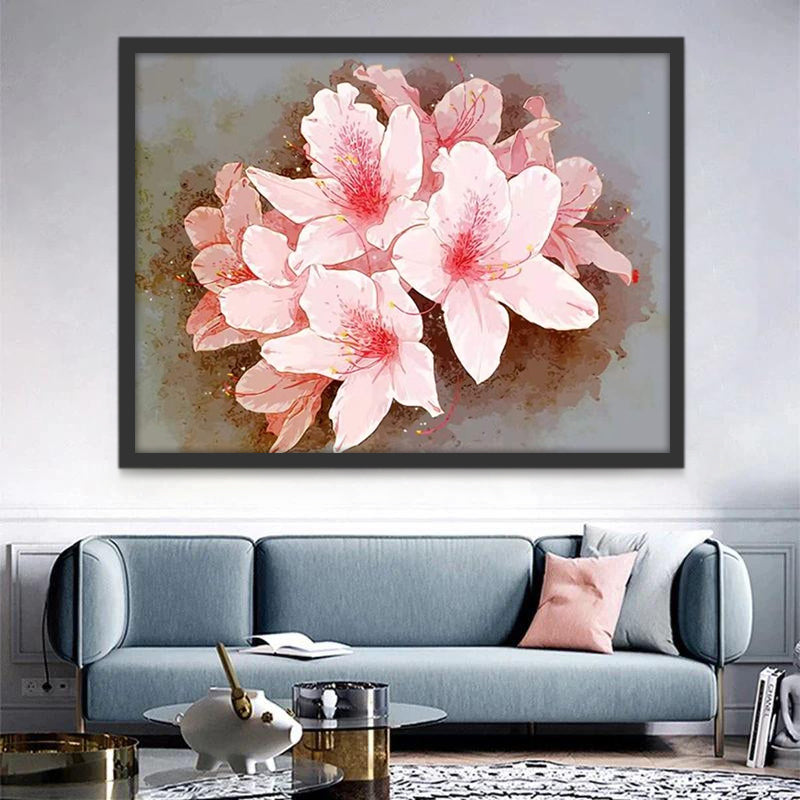 Plante Fleur de Pêcher Peinture par Numéros