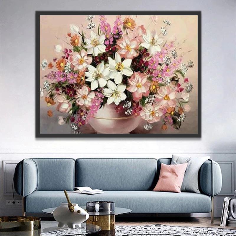 Plante Fleurs Luxuriantes Peinture par Numéros