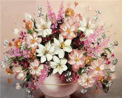 Plante Fleurs Luxuriantes Peinture par Numéros