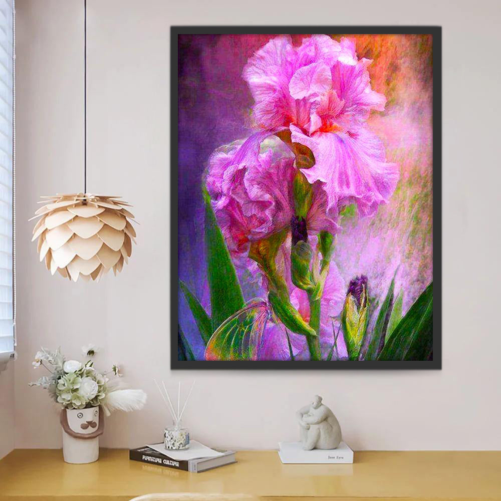 Plante Fleurs Roses Peinture par Numéros